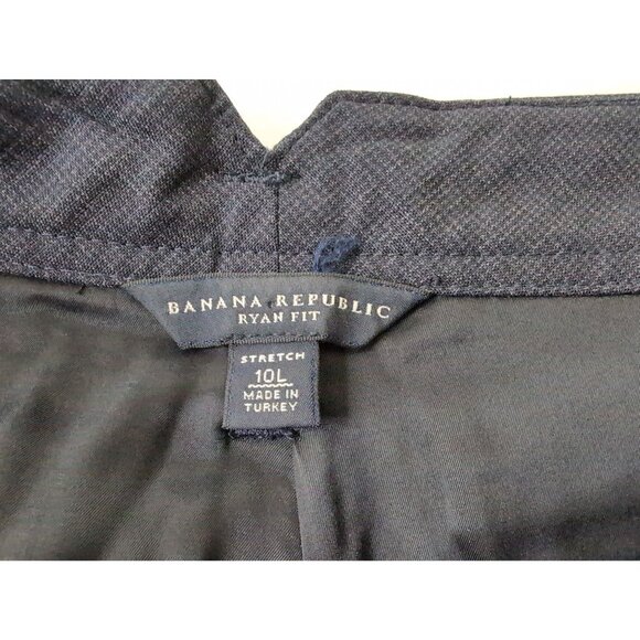 Banana Republic Ryan Fit Trouser Pant Womens 10 L Navy Blue Wool Spandex Career - Picture 6 of 14